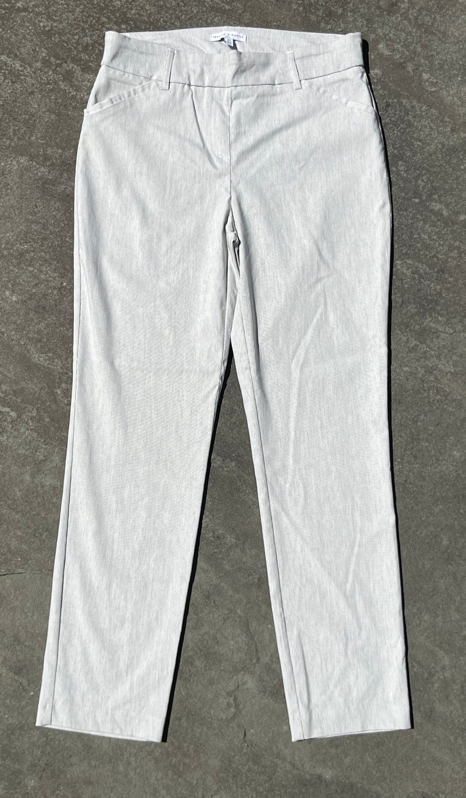 Maison D'amelie Paris Light Pinstripe Straight-Leg Trousers 8